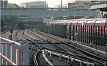 TQ3884 : DLR line at Stratford by Derek Harper