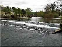 SK2268 : Small Weir on the River Wye, Bakewell by G Laird