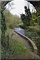 SP3677 : The River Sowe flows away from the railway viaduct near Willenhall, southeast Coventry by Robin Stott