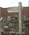 Footpath sign, Aller