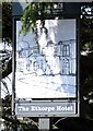 Sign for the Ethorpe Hotel, Gerrards Cross