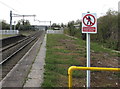 No passengers beyond this point at Newbury Racecourse Station 