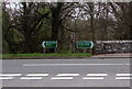 A470 direction signs in Libanus, Powys