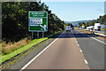 Southbound A90 approaching the Glencarse Junction