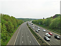 TQ3036 : An empty southbound M23 by Robin Webster