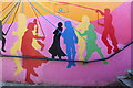 Maypole dancers on Ryton subway