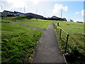 Fork in the path towards Maerdy View, Rhymney