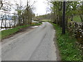 Road (B846) and bridge beside Loch Rannoch crossing Annat Burn