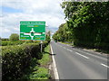 Approaching Broxton Roundabout on the A41