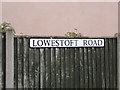 TM5077 : Lowestoft Road sign by Geographer