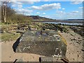 NS4074 : Industrial relics at Dumbarton foreshore by Lairich Rig