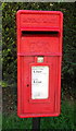 Close up, Elizabeth II postbox on Bickley Town Lane, Bickley