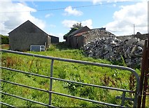 H9725 : Old farm buildings on the Tate Road in Carrowmannan TD by Eric Jones