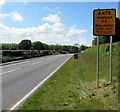 A475 Casualties/Anafwyd sign, Lampeter