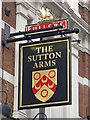 Sign for The Sutton Arms, Carthusian Street, EC1