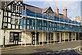 Scaffolding on the former Wynnstay Arms Hotel, Ruthin