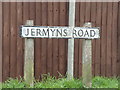 TM5077 : Jermyns Road sign by Geographer