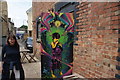 View of street art on the door of the Southey Brewery off Southey Street #2