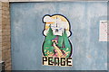 View of a Penge sticker at the rear of Fashion House on Penge High Street