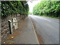 Old milepost on the Bennetts Bank (B5061), Wellington