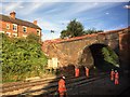 Collapse of the bridge at Barrow Upon Soar