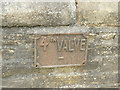 Metal valve marker on Lord Bridge