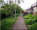 Path at the eastern edge of Claremont, Newport