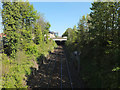 Railway line seen from York Place