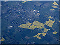 The A1 road and Morpeth from the air