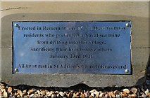 NT3294 : Memorial plaque, West Wemyss by Bill Kasman