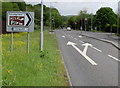 Direction  and distance signs alongside the A4067, Ystradgynlais