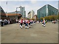 SJ8397 : Morris Dancers at Manchester Central by Gerald England