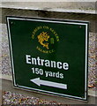 Cricket field entrance direction sign, Westmarsh Lane, Oldbury-on-Severn