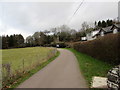 Public footpath on the north side of the A40, Glangrwyney, Powys