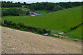 View down valley towards Coombe Farm