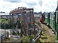 Railway bridge and pipe bridge