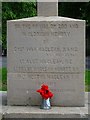 Names on Cradley war memorial