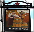 Coopers Arms name sign, Ystrad Mynach