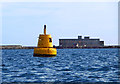SY6978 : Yellow Buoy and Bincleaves Groyne by Des Blenkinsopp