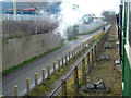 Access road to industrial premises by railway viaduct