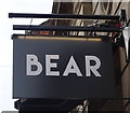 Sign for the Bear coffee house, kitchen and bar, Stone