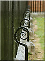 SE7428 : Fancy Wrought Ironwork on Howden Minster's Fence by Andy Beecroft