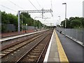 NS7758 : Carfin railway station, Lanarkshire by Nigel Thompson