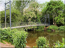 SJ5510 : Attingham Park, Suspension Bridge over The River Tern by David Dixon