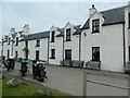 Vintage motorcycles in front of the Stein Inn, Isle of Skye