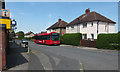 Bus at stop on Stockwell Place