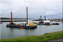 C8540 : Dredgers, Portrush Harbour by Kenneth  Allen