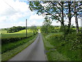 Elders Road descending westwards towards the junction with Aughnagurgan Road