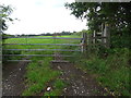 Field entrance and footpath off Parkgate Road (A540)