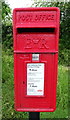 Close up, Elizabeth II postbox on Hermitage Road, Saughall